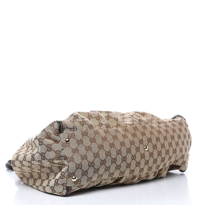 Gucci Monogram Large D Gold Hobo Dark Brown 4 of 9