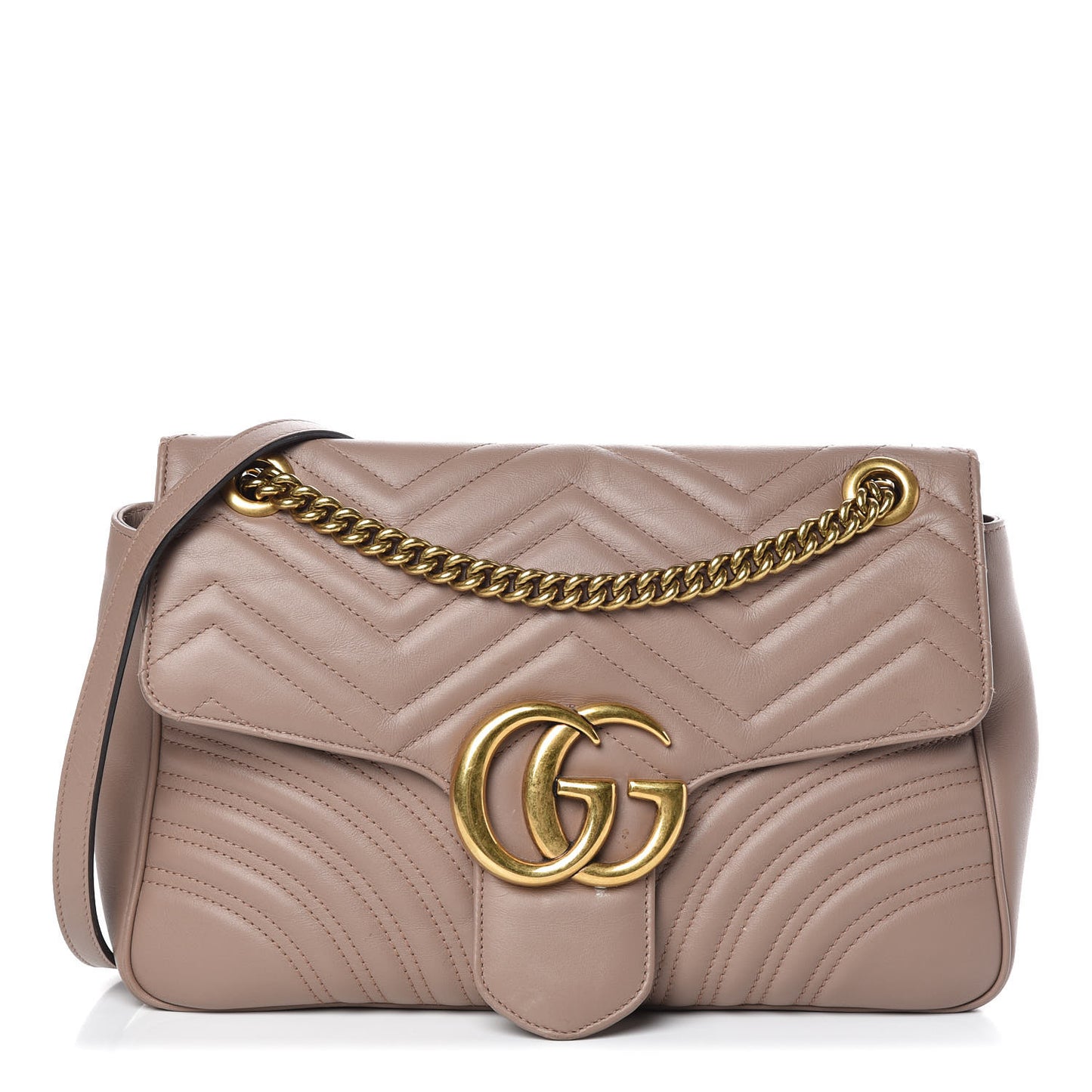 Calfskin Matelasse Medium GG Marmont Shoulder Bag Porcelain Rose