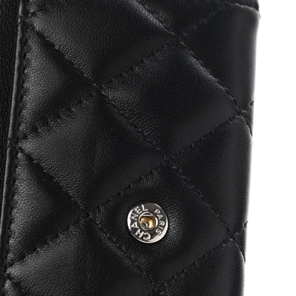 Chanel Lambskin Quilted Flap Card Holder Wallet So Black 10 of 11