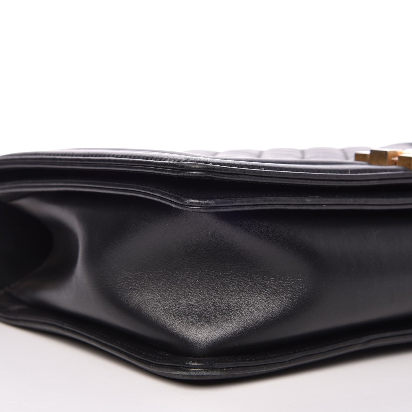 Calfskin Quilted New Medium Boy Flap Black