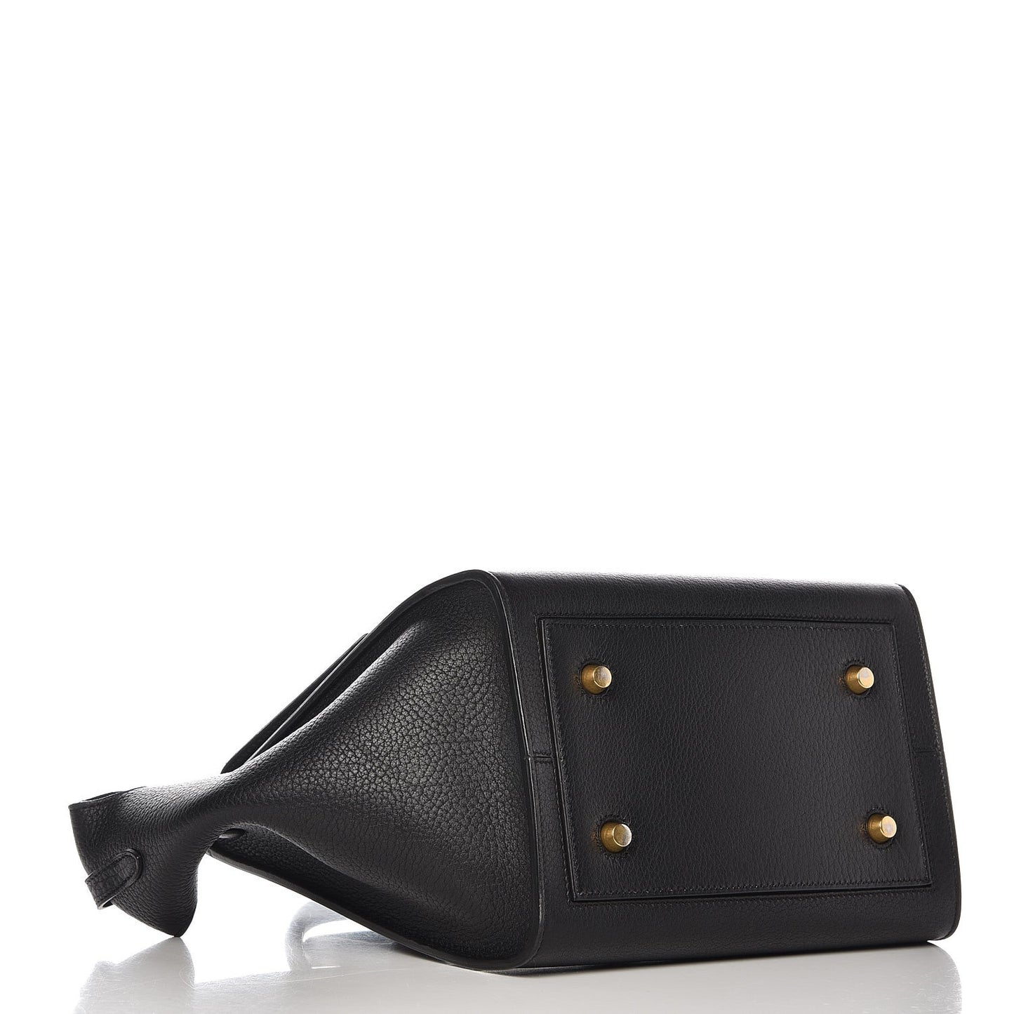 Crisped Calfskin Mini Tie Knot Tote Black