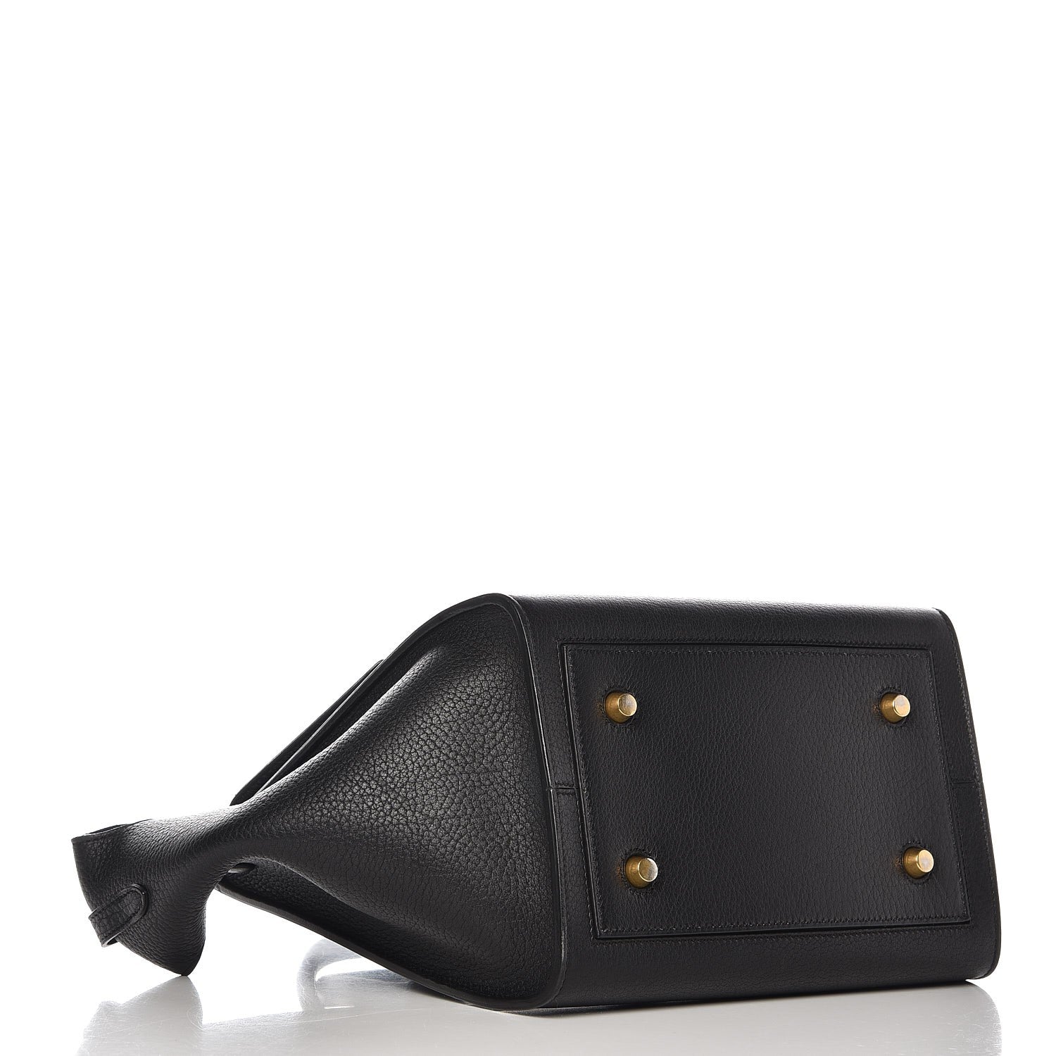 Celine Crisped Calfskin Mini Tie Knot Tote Black 4 of 11