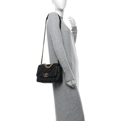 Chanel Goatskin Quilted Medium Chanel 19 Flap Black 2 of 10