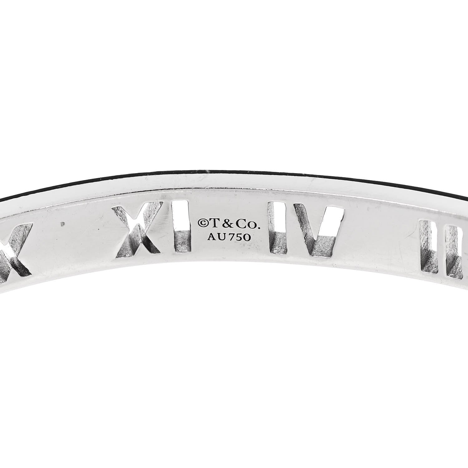 Tiffany 18K White Gold Diamond Atlas Pierced Hinged Bangle Bracelet 3 of 3