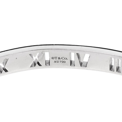 Tiffany 18K White Gold Diamond Atlas Pierced Hinged Bangle Bracelet 3 of 3
