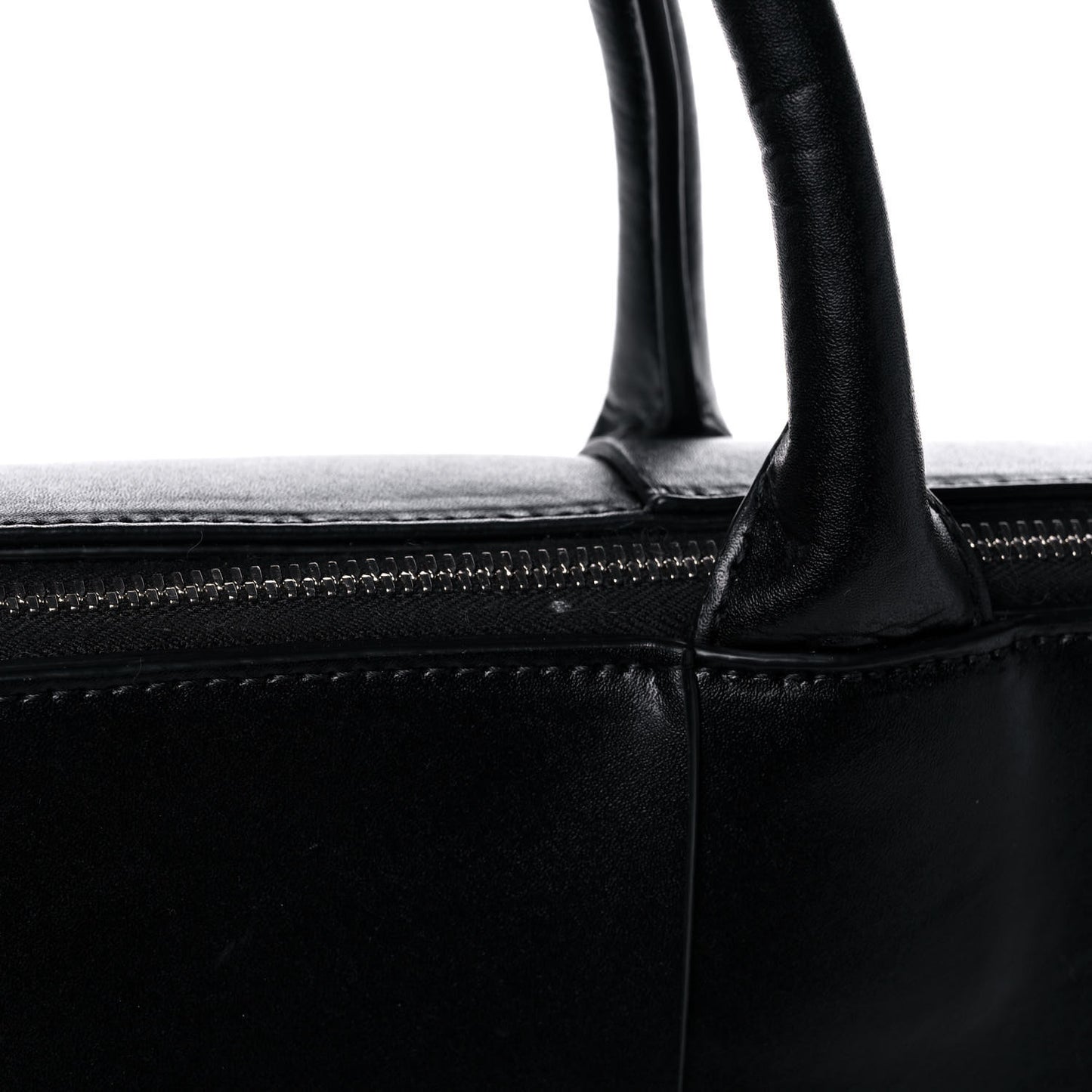 Calfskin Maxi Intrecciato Arco Briefcase Black