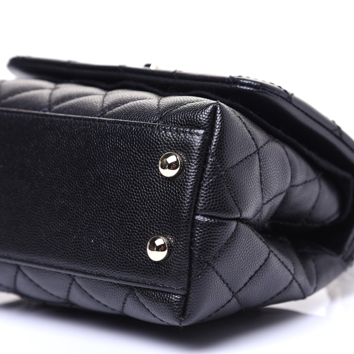Caviar Quilted Extra Mini Coco Handle Flap Black