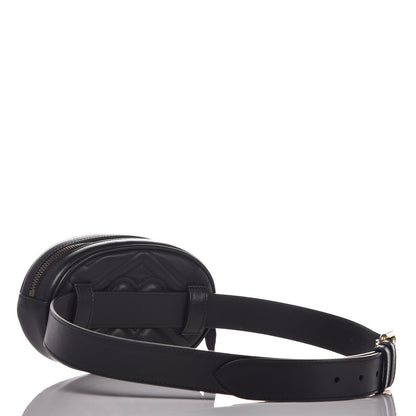 Gucci Calfskin Matelasse GG Marmont Belt Bag 85 34 Black 4 of 7