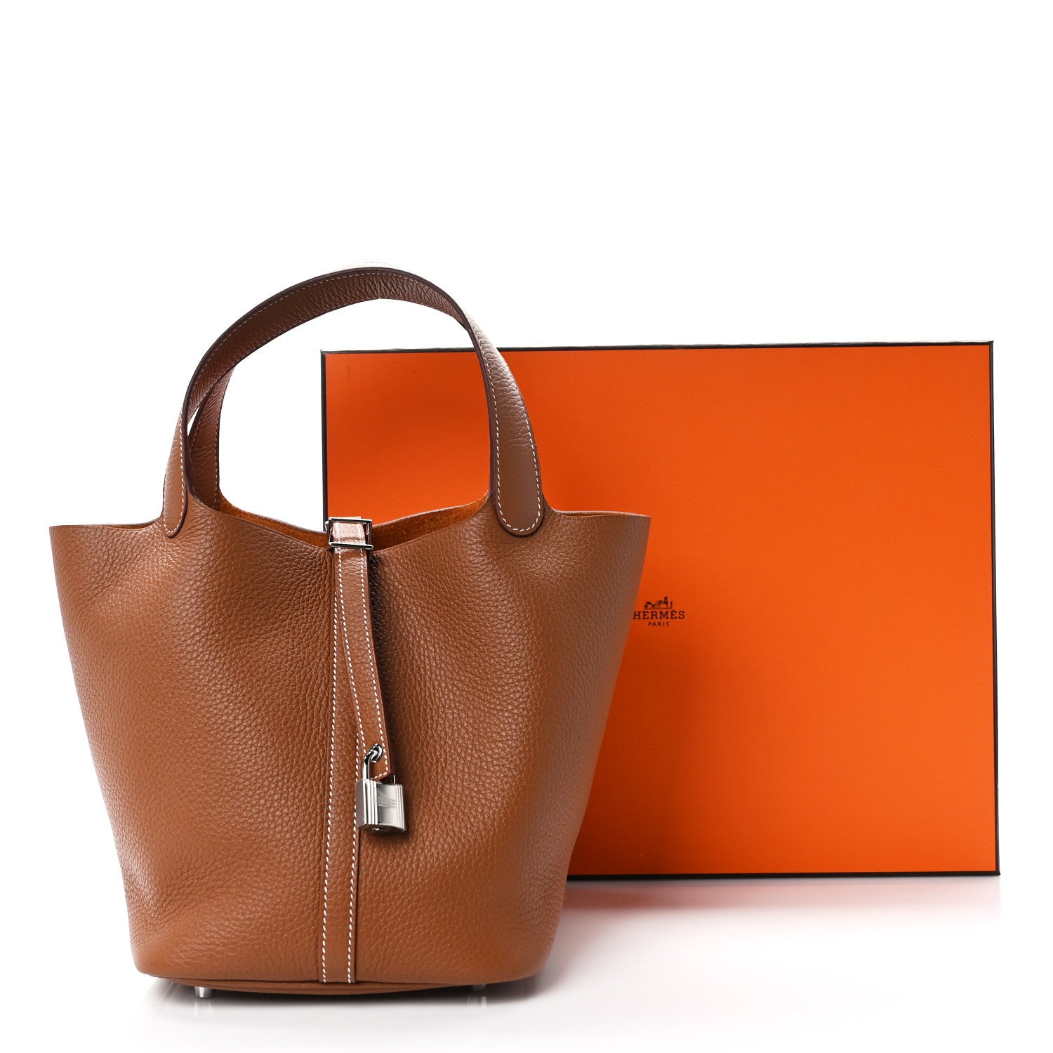 Hermes Taurillon Clemence Picotin Lock 22 MM Gold 13 of 13