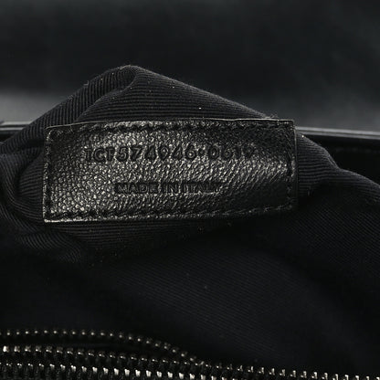 Saint Laurent Calfskin Y Quilted Monogram Medium Loulou Chain Satchel Black 6 of 9