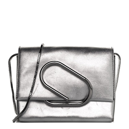 3.1 Phillip Lim Metallic Calfskin Micro Alix Crossbody Bag Silver 1 of 10