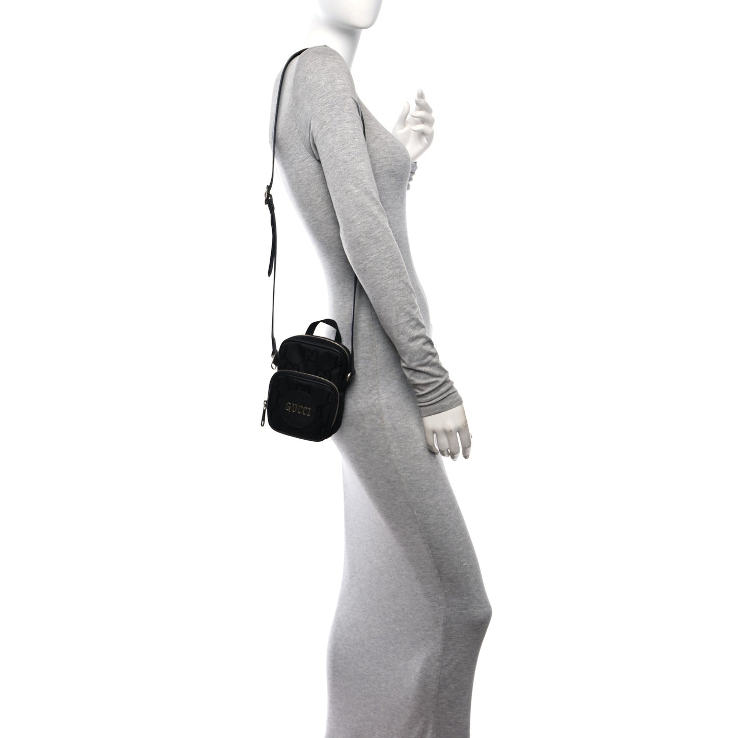 Econyl Nylon Monogram Off The Grid Shoulder Bag Black