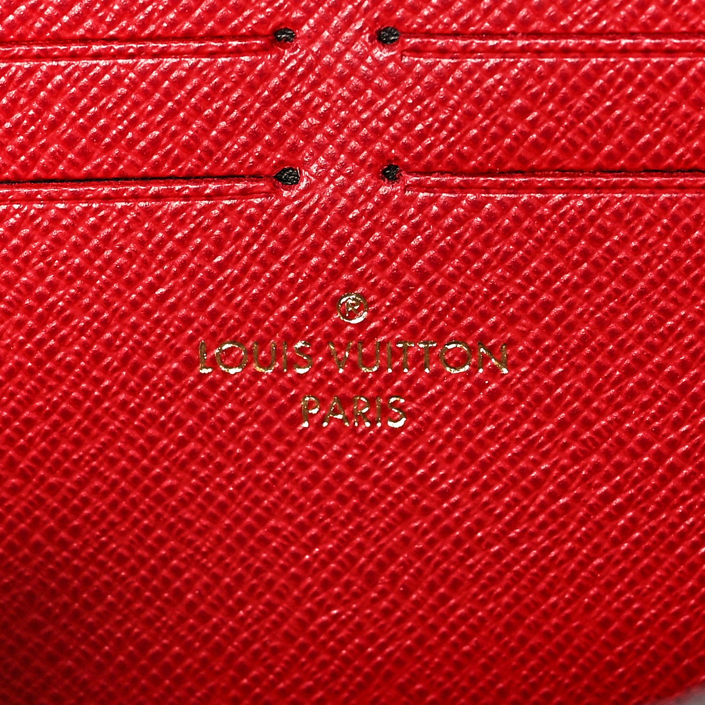 Damier Ebene Clemence Wallet Cherry