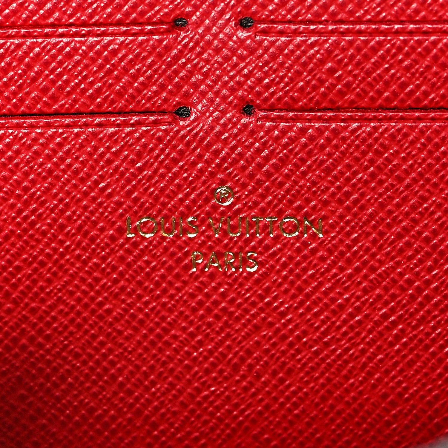 Louis Vuitton Damier Ebene Clemence Wallet Cherry 6 of 7