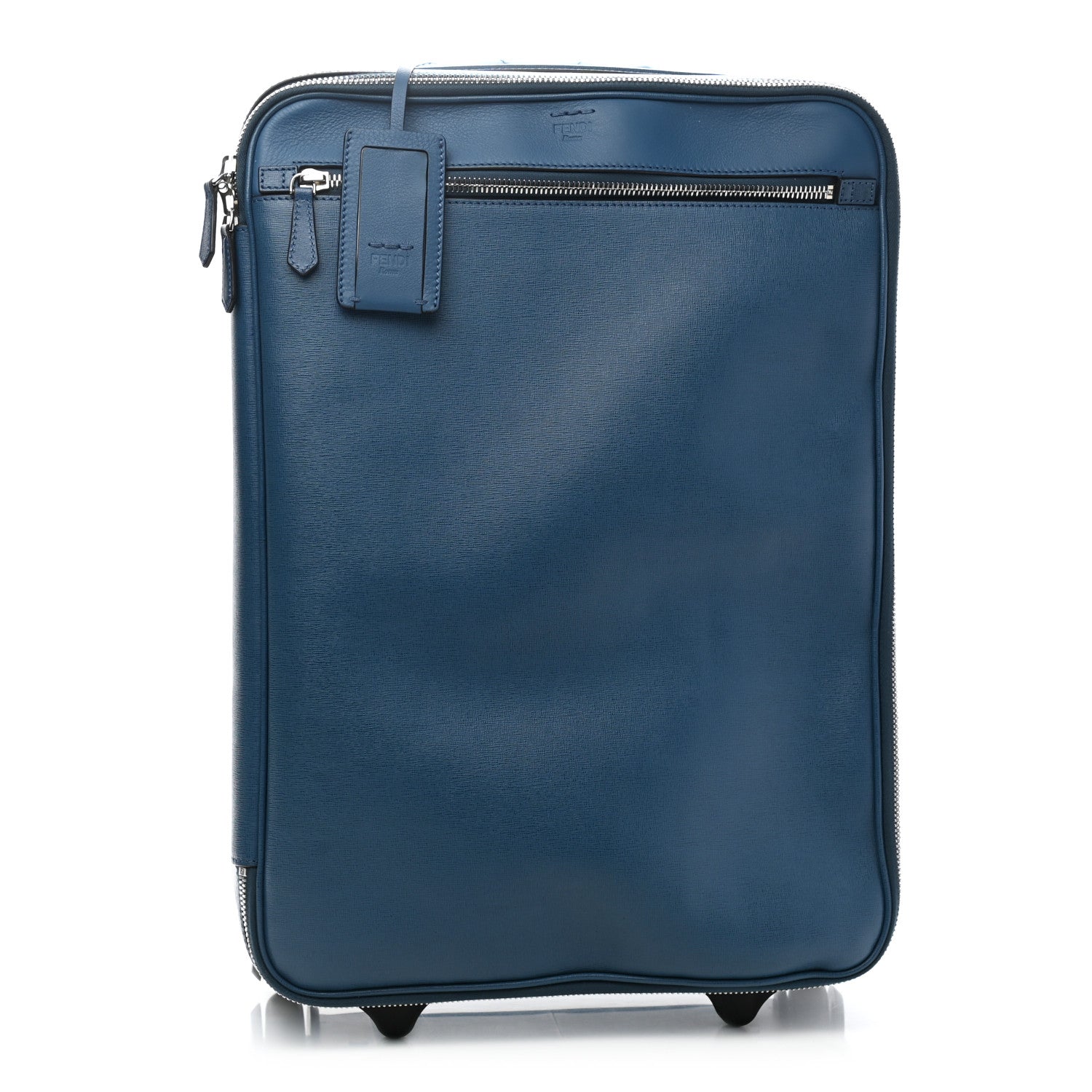 Fendi Vitello Elite Flamingo Luggage Blue Cobalto 1 of 10