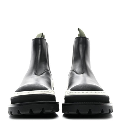 Christian Dior X SACAI Smooth Calfskin Rubber Mens Explorer Chelsea Boots 43 Black 2 of 9