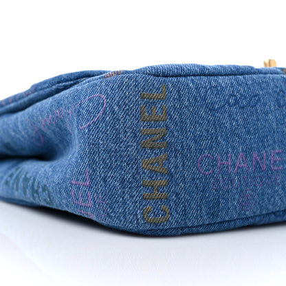 Chanel Denim Quilted Denim Large Mood Flap Blue Multicolor 8 of 9