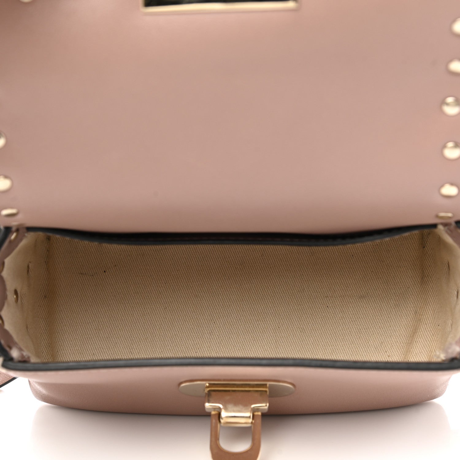 Valentino Garavani Calfskin Mini Rockstud Crossbody Bag Poudre 5 of 11