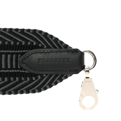 Hermes Toile Swift 50mm Sangle Cavale Shoulder Strap Black Gris Misty 4 of 6
