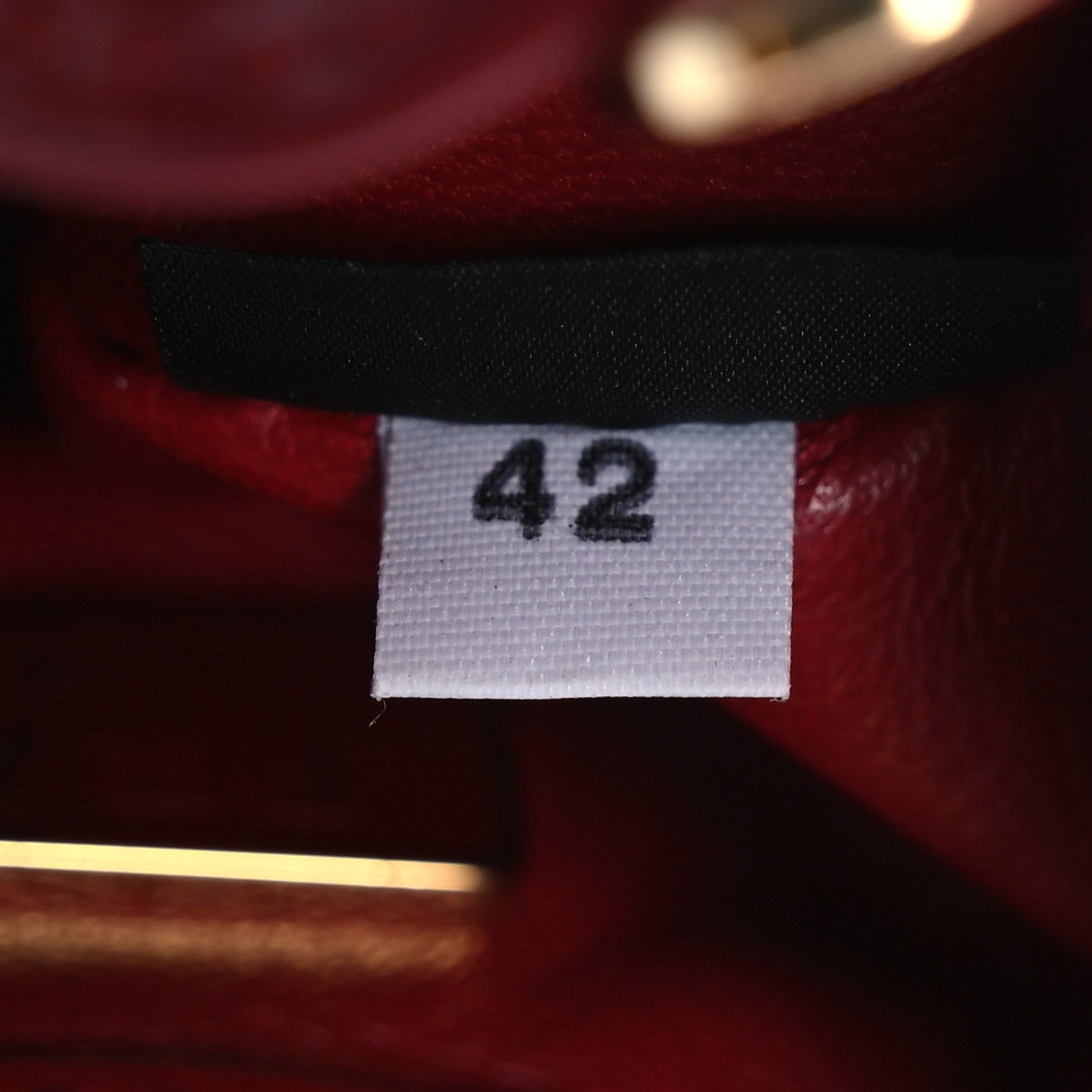 Prada Vernice Metal Triangle Logo Mini Drawcord Pouch Shoulder Bag Cherry 8 of 12