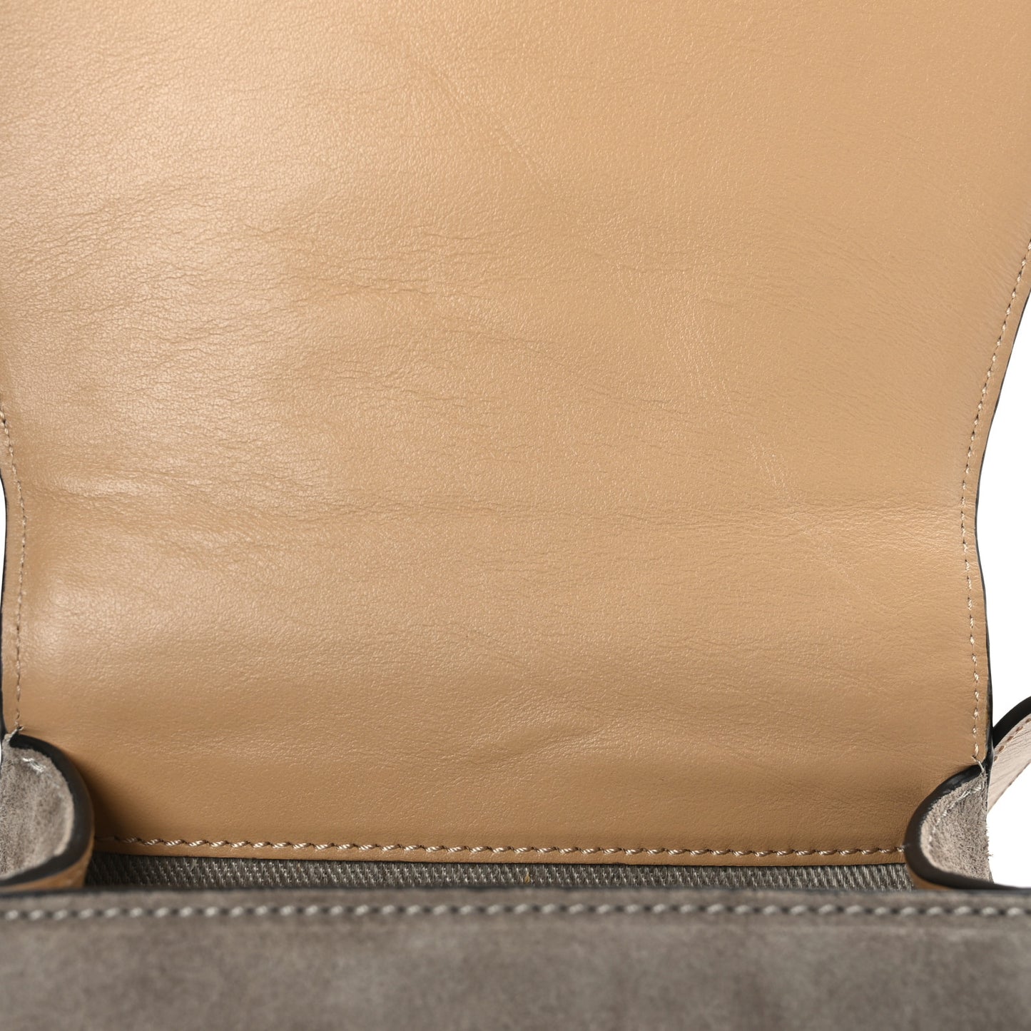 Suede Calfskin Small Marcie Saddle Bag Motty Grey