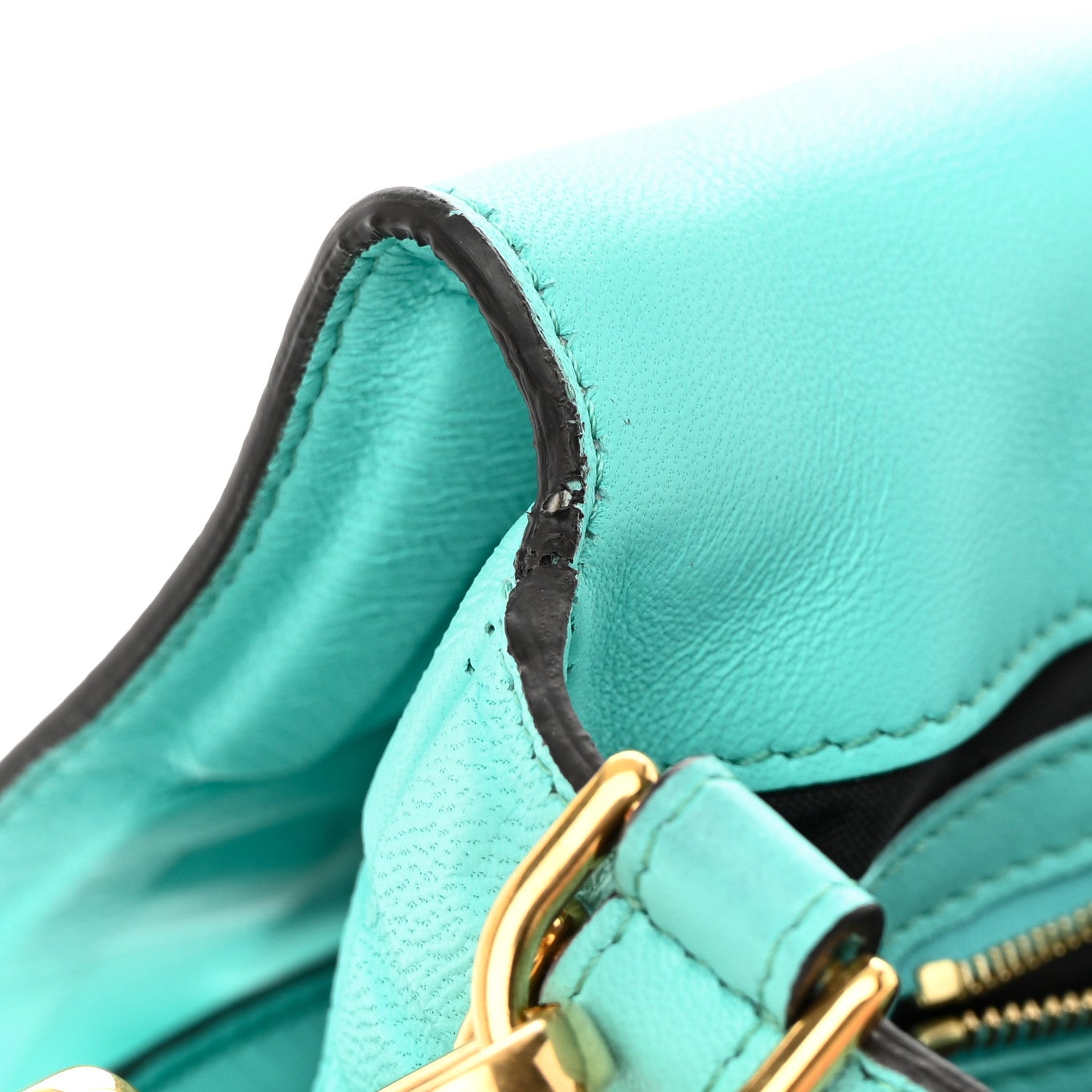 Fendi Nappa FF 1974 Embossed Baguette Tiffany 12 of 13