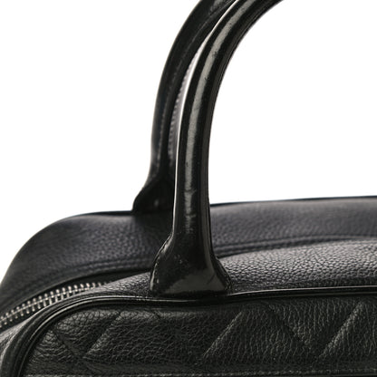 Chanel Caviar Patent Quilted Bowler Black 18 of 23