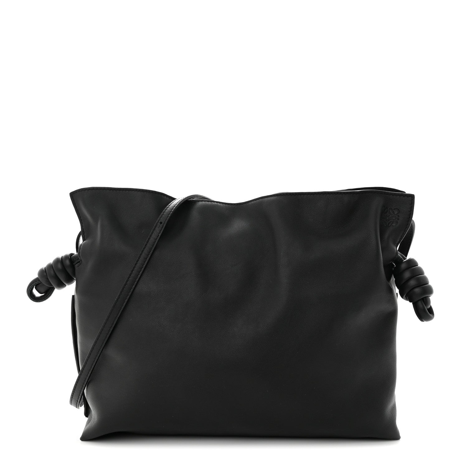 Loewe Calfskin Small Flamenco Knot Bag Black 1 of 11