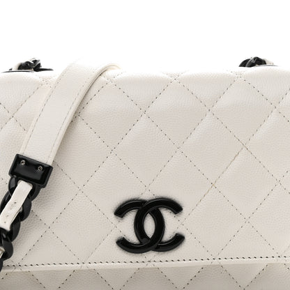 Chanel Caviar Quilted My Everything Wallet On Chain WOC White 9 of 12
