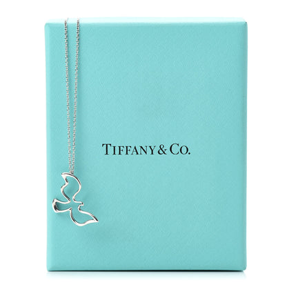 Tiffany Sterling Silver Paloma Picasso Dove Pendant Necklace 6 of 6
