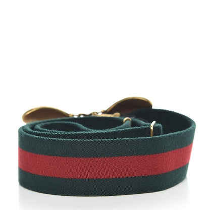 Gucci Web Queen Margaret Bee Belt 85 34 Red Green 3 of 6