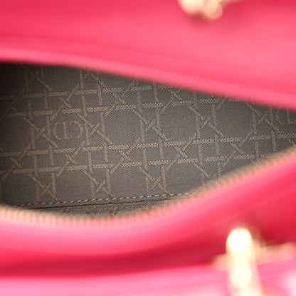 Christian Dior Lambskin Cannage Medium Lady Dior Fuchsia 5 of 14