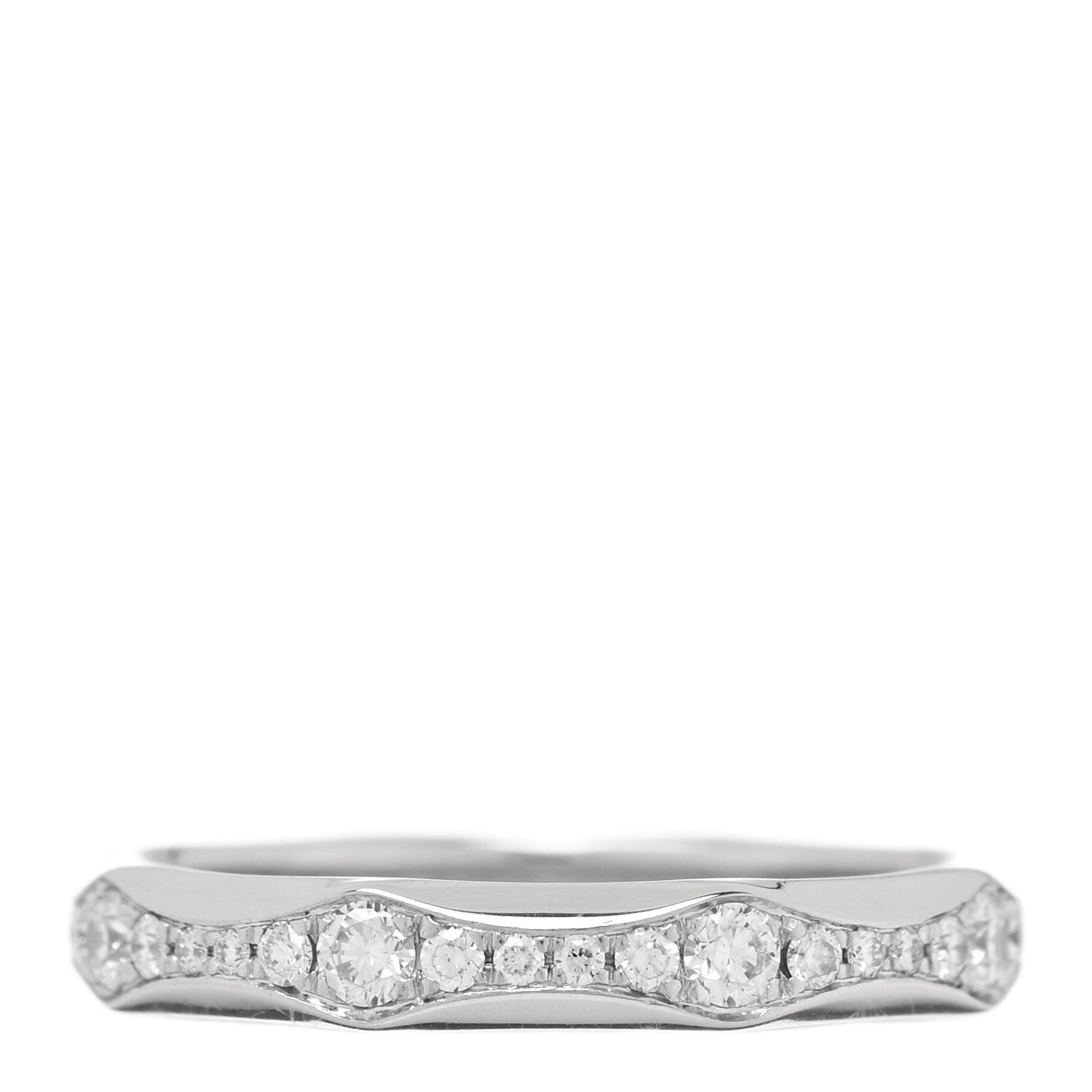 Bulgari Platinum Diamond Infinito Wedding Band Ring 54 6.75 1 of 5