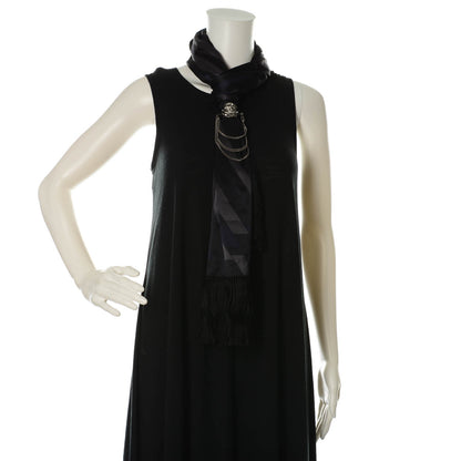 Chanel Crystal CC Scarf Chain Pin Silver 2 of 5