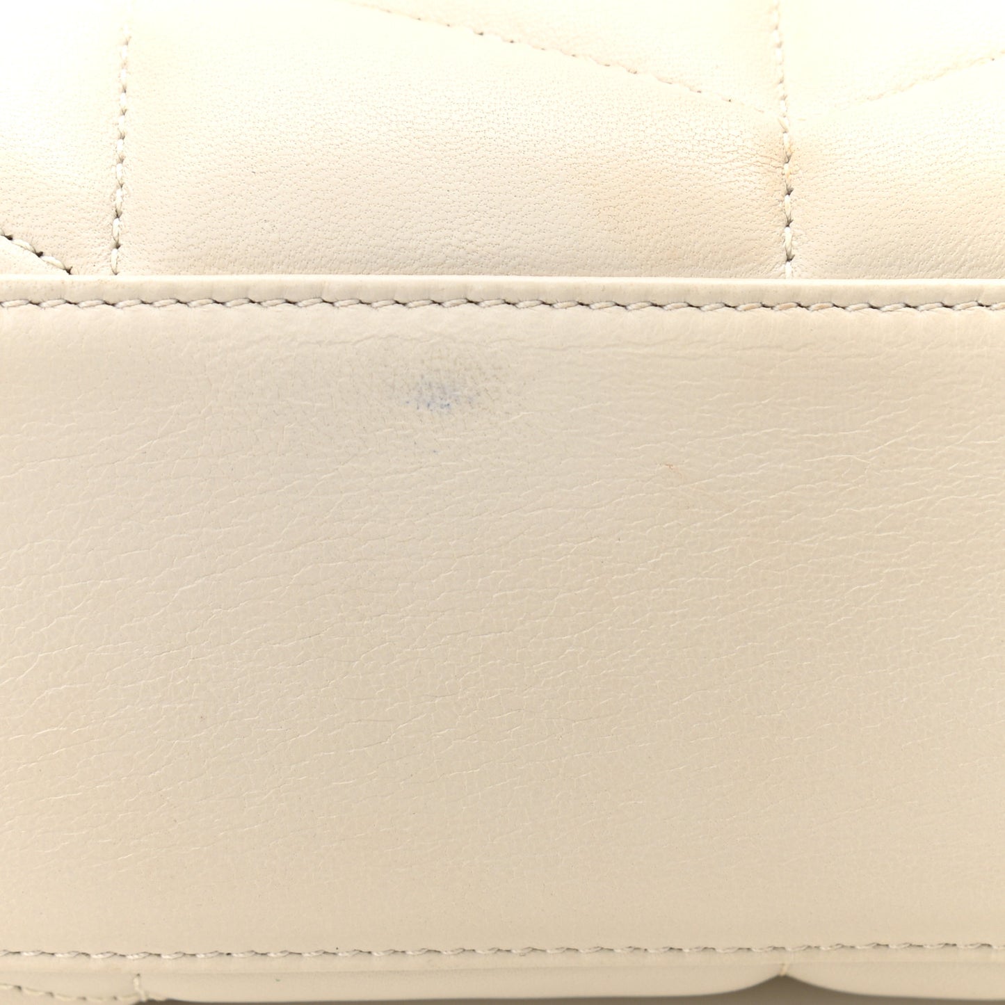 Lambskin Quilted Toy Loulou Puffer Monogram Chain Satchel Crema Soft
