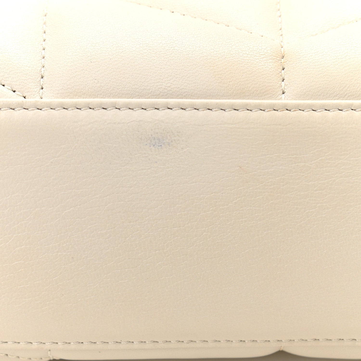 Saint Laurent Lambskin Quilted Toy Loulou Puffer Monogram Chain Satchel Crema Soft 10 of 10