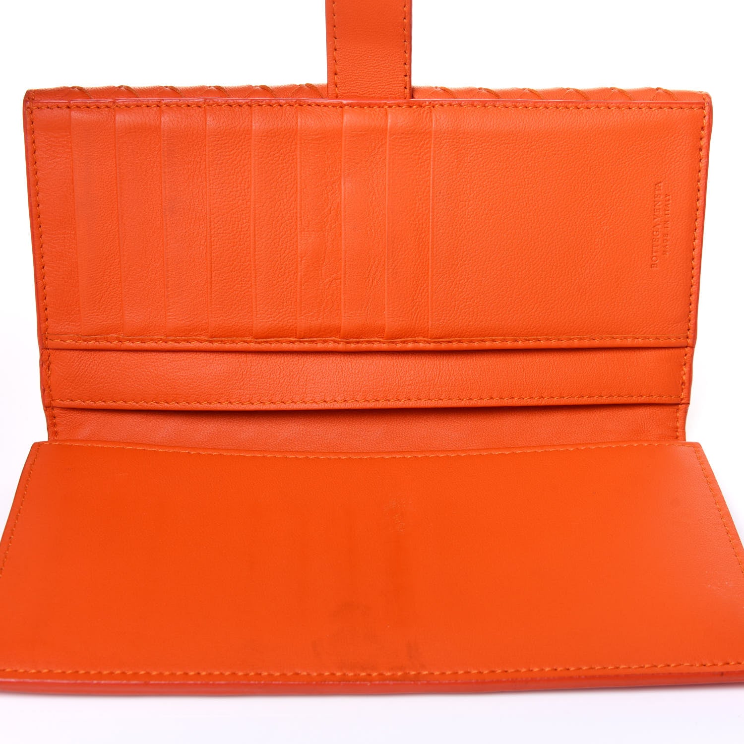 Bottega Veneta Nappa Intrecciato Continental Wallet Tangerine 5 of 14