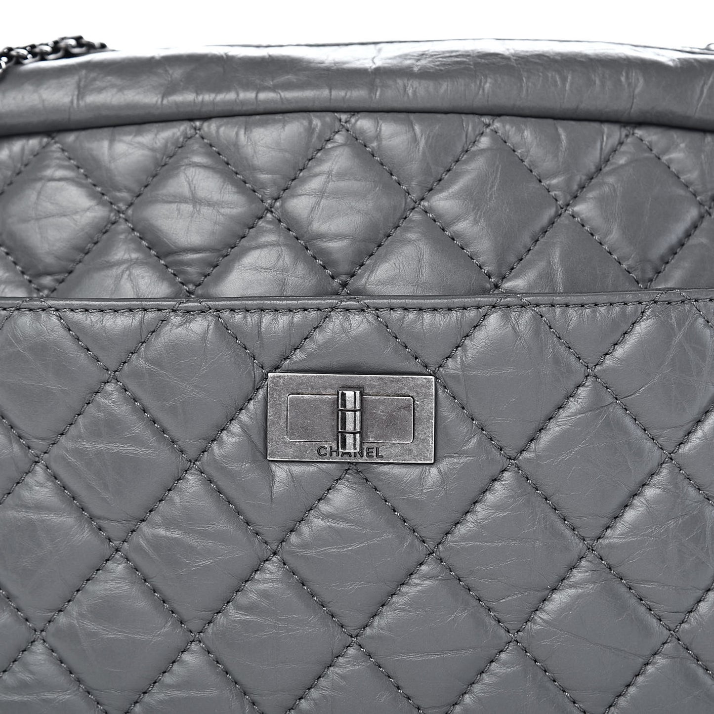 Aged Calfskin Medium Reissue Camera Case Grey