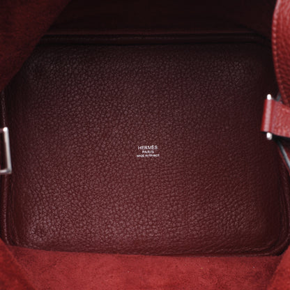 Hermes Taurillon Clemence Picotin MM Rouge Garance 5 of 6