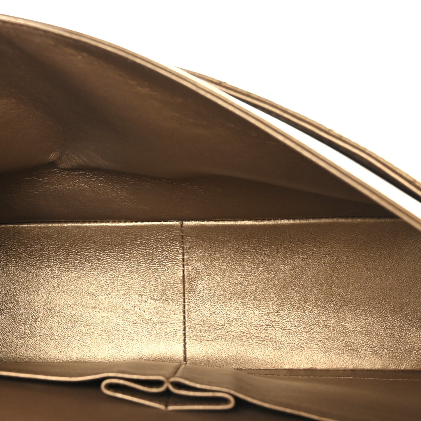 Metallic Lambskin Quilted Jumbo Double Flap Gold