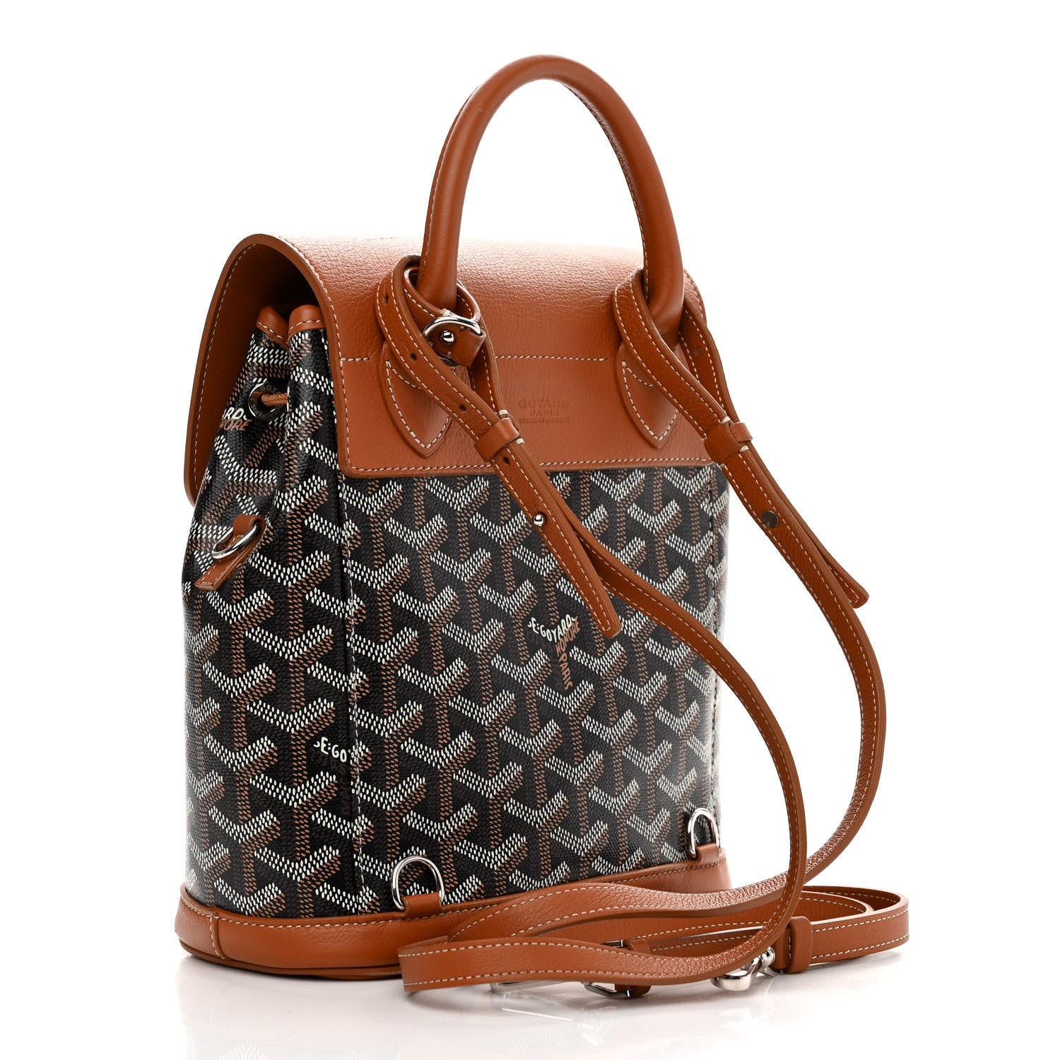 Goyard Goyardine Calfskin Mini Alpin Backpack Black Gold 3 of 17
