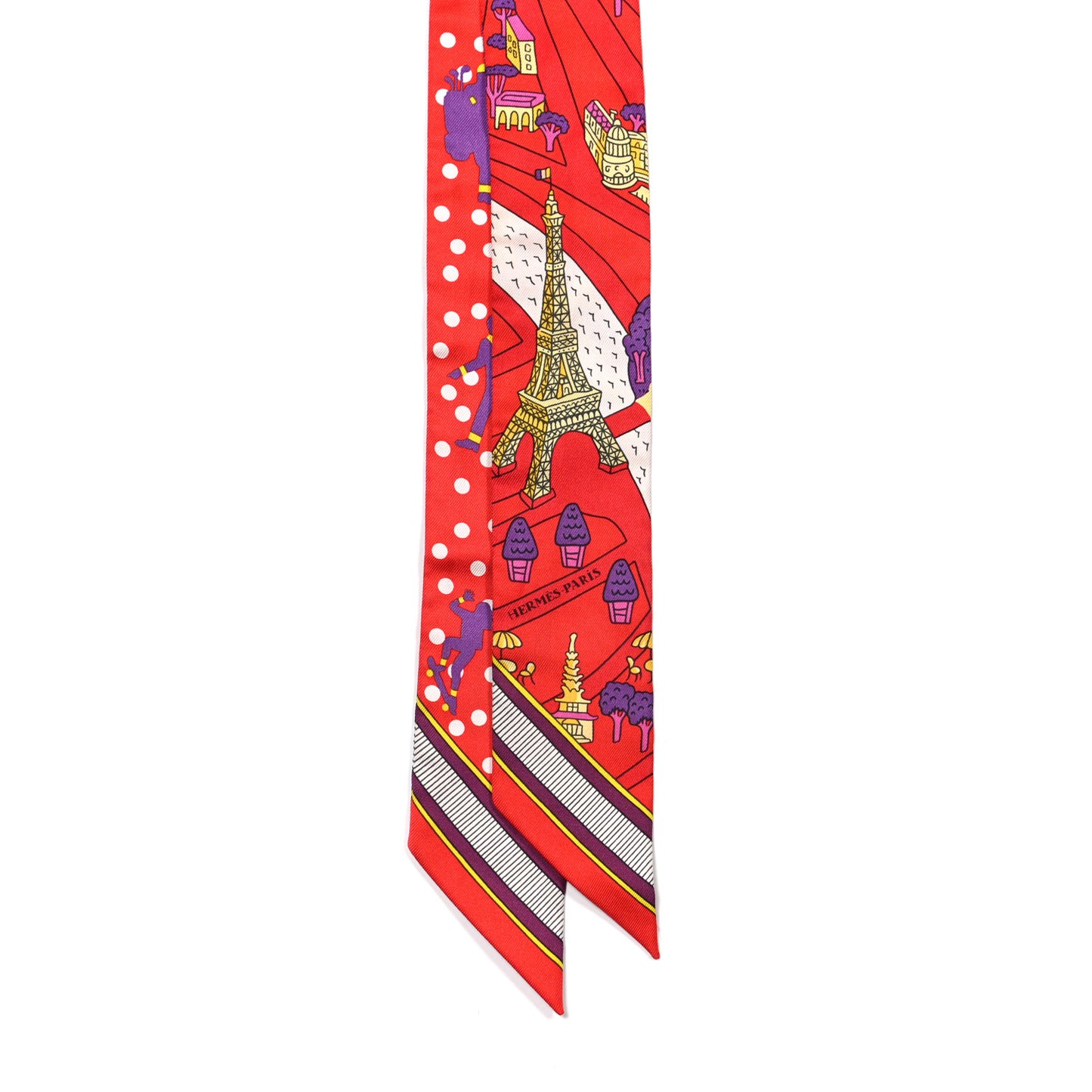 Silk Les Nouveaux Amoureux de Paris Twilly Rouge Violet Creme
