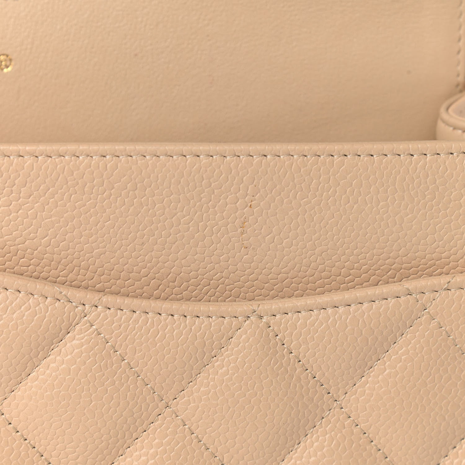 Chanel Caviar Quilted Jumbo Double Flap Beige Clair 15 of 19
