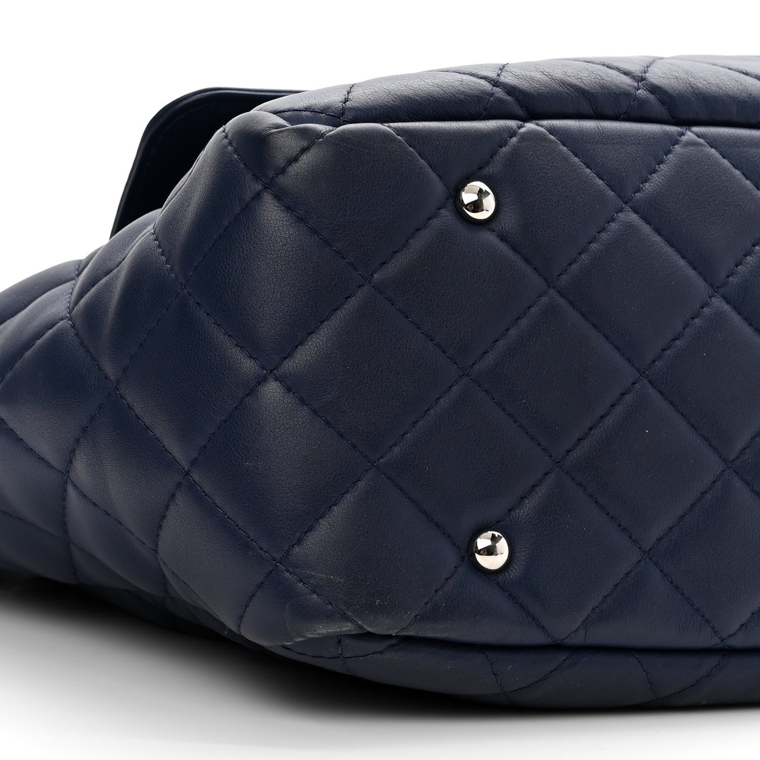 Chanel Calfskin Quilted Ultra Pocket Shopping Tote Navy 9 of 11