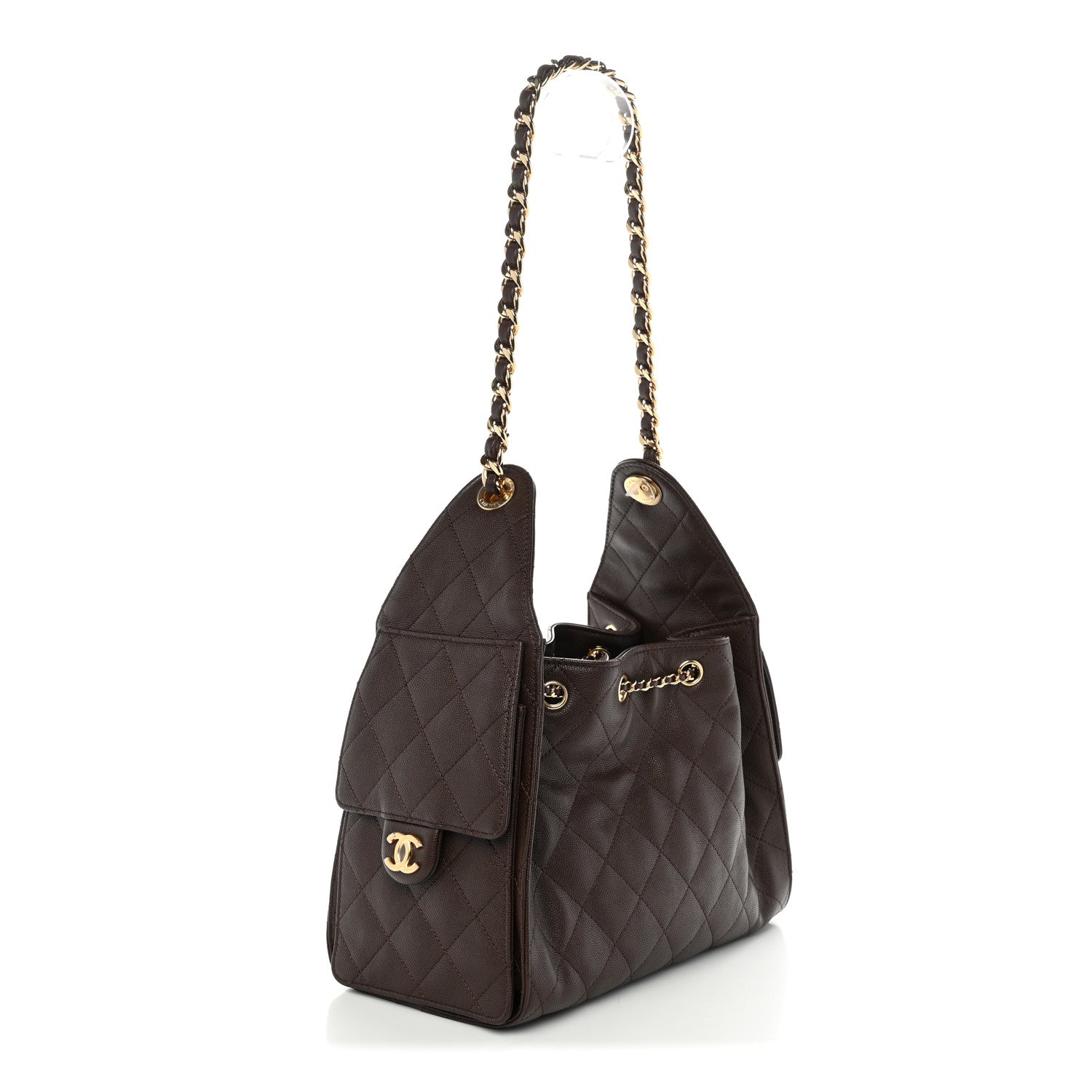 Chanel Caviar Quilted Small Chanel 25 Handbag Dark Brown 3 of 11