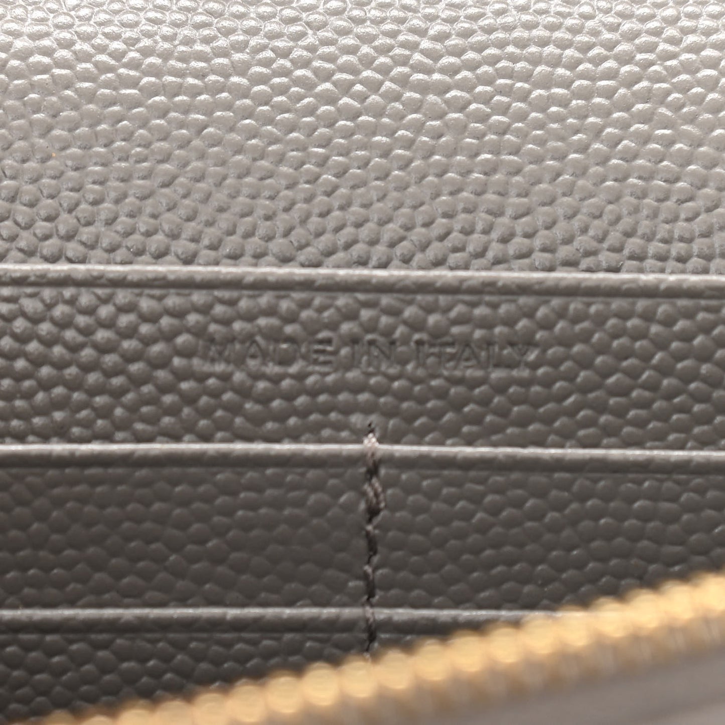 Grain De Poudre Matelasse Chevron Monogram Chain Wallet Oyster Grey