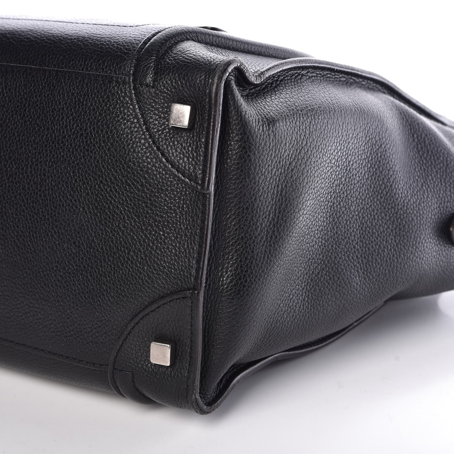 Celine Drummed Calfskin Mini Luggage Black 10 of 11