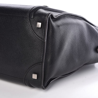Celine Drummed Calfskin Mini Luggage Black 10 of 11