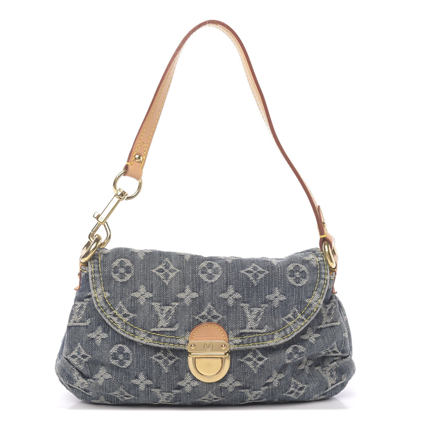 Louis Vuitton Monogram Denim Mini Pleaty Blue 1 of 12
