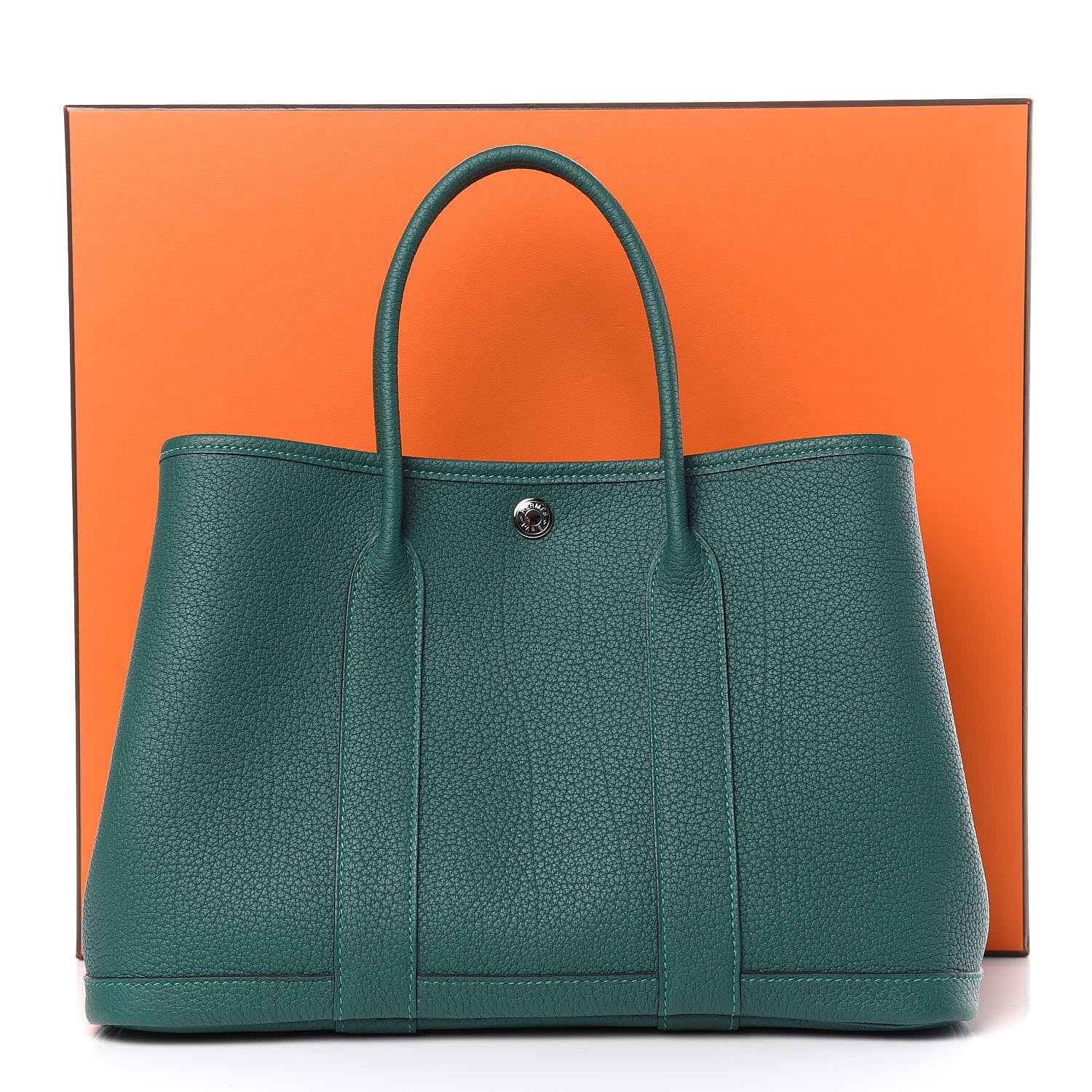 Hermes Negonda Garden Party Tote 30 TPM Malachite 10 of 10